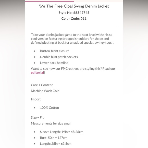 Free People Opal Swing Denim Jacket - Picture 8 of 11